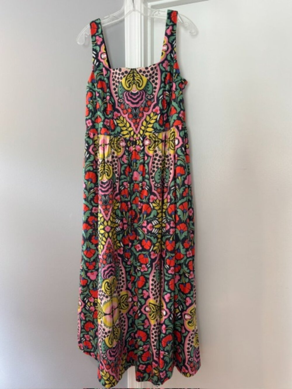 NWT Boden Multicolor Boho Midi Dress | Adjustable Straps | US 12 / UK 16